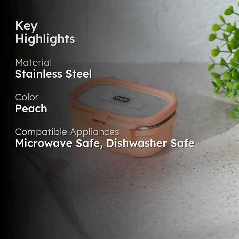 Port Microwave Safe Lunch Box (Peach) - 150 mL media 2