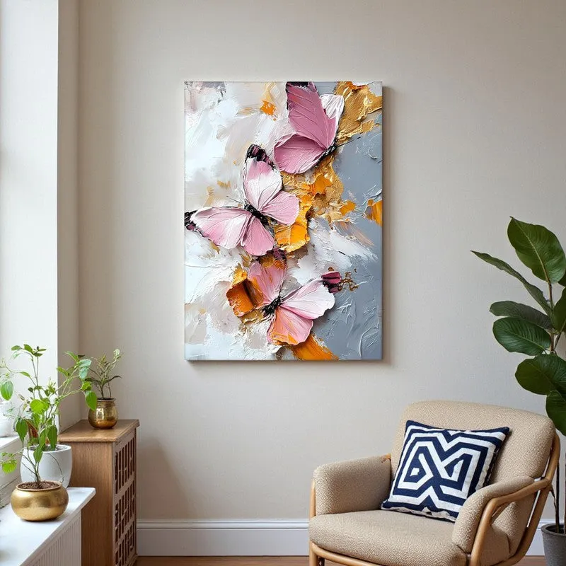 Butterfly Relief Canvas Wall Art media 3