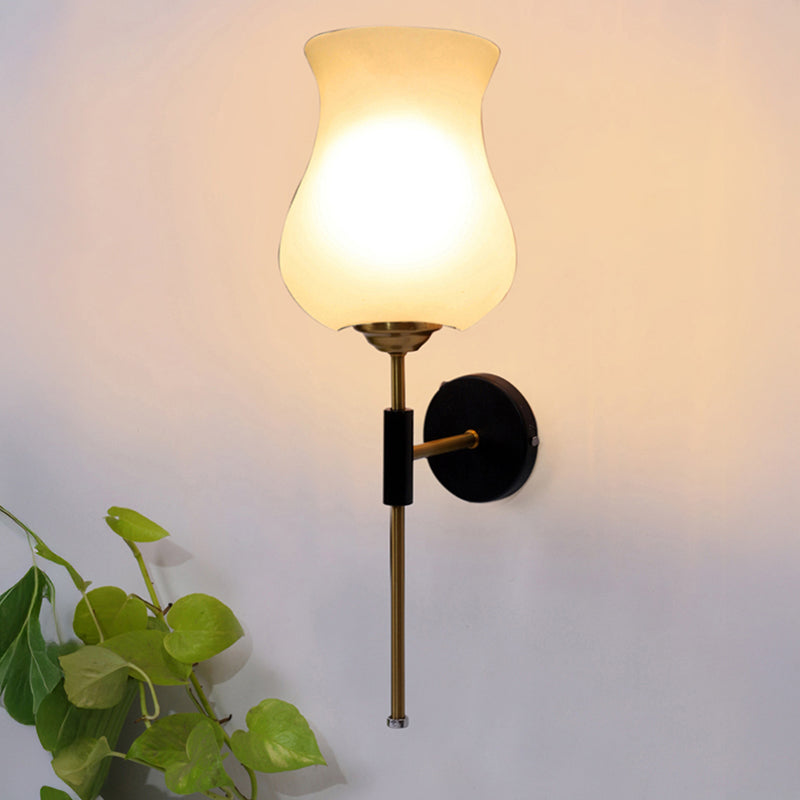 Beryll Glass & Steel Wall Lamp
