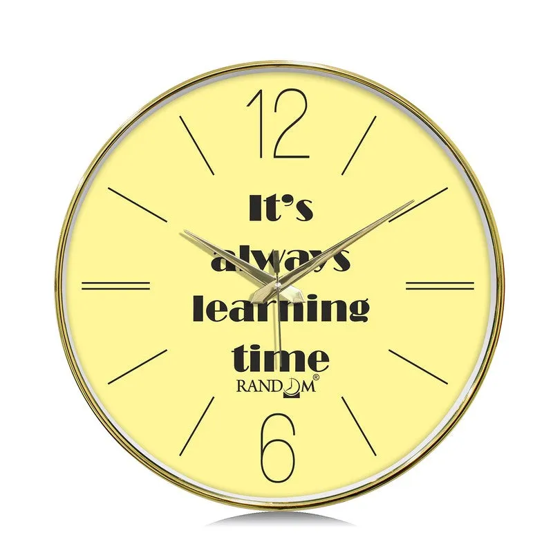 Learning Time Round Analog Wall Clock - Yellow media 3