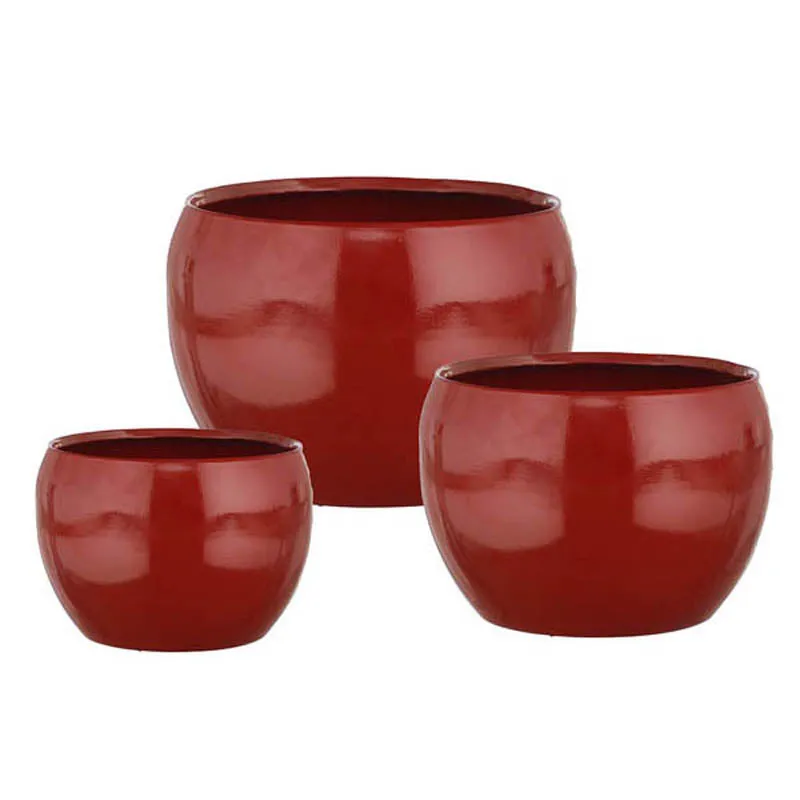 Alisha Handcrafted Planter (Red) - Set Of Three media 5