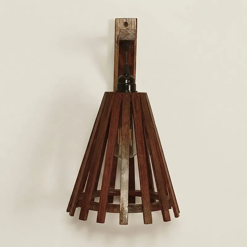 StripeForm Wooden Wall Lamp - Brown media 7