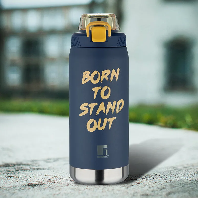 Bergner Voss Double Walled Hot & Cold Flask (Dark Blue) - 1100 mL media 1