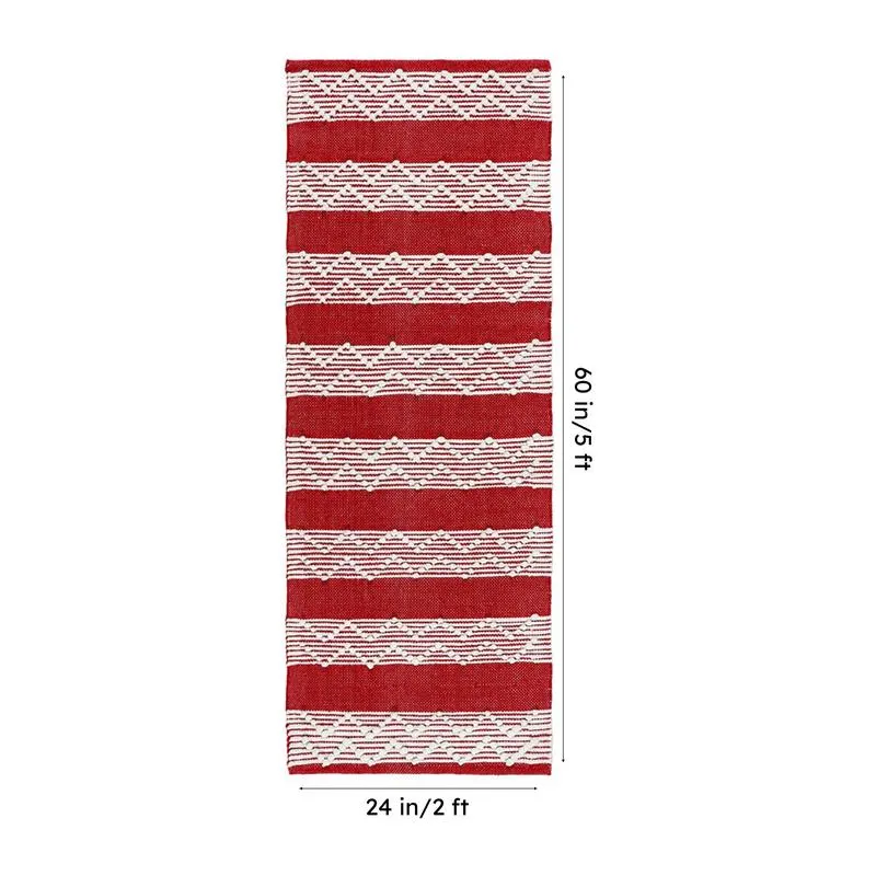 Weavax Cotton Runner Rug - Red media 7
