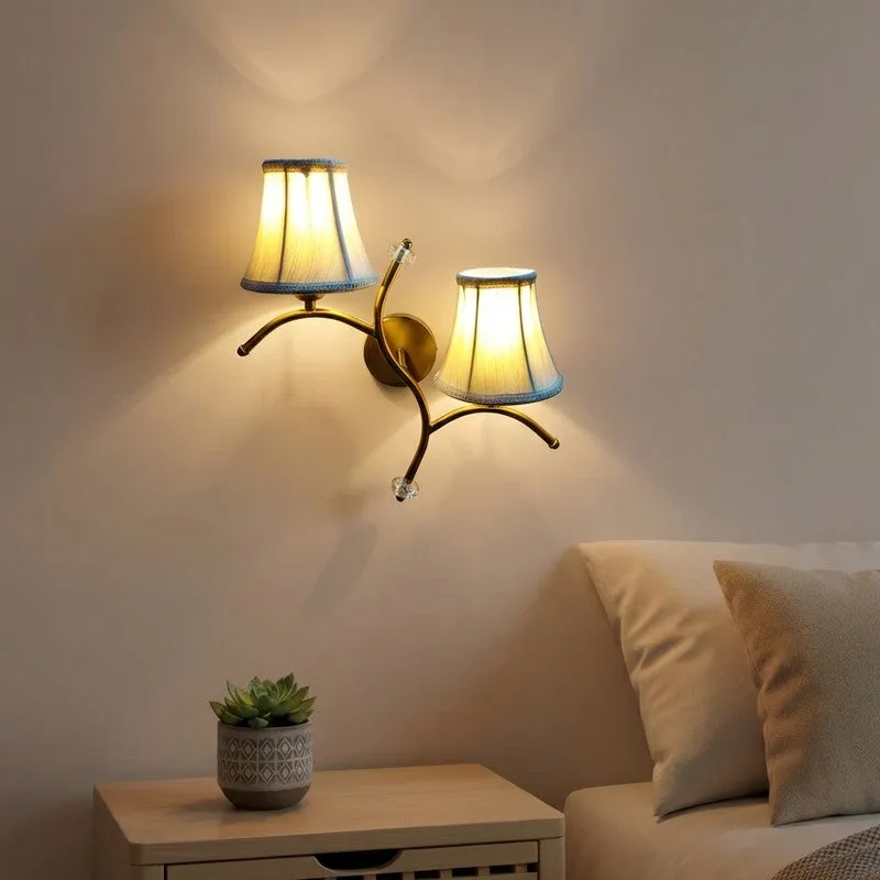 Aurelume Twin Cotton Wall Lamp - Beige media 1