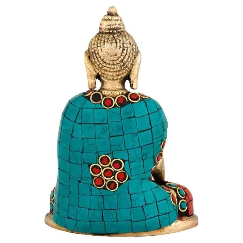 Soulful Buddha Brass Statue media 5