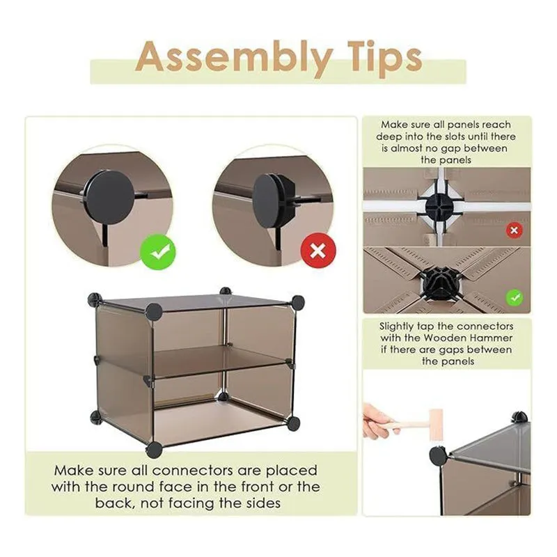 QuietWalk Brown Plastic & Metal Shoe Racks media 4