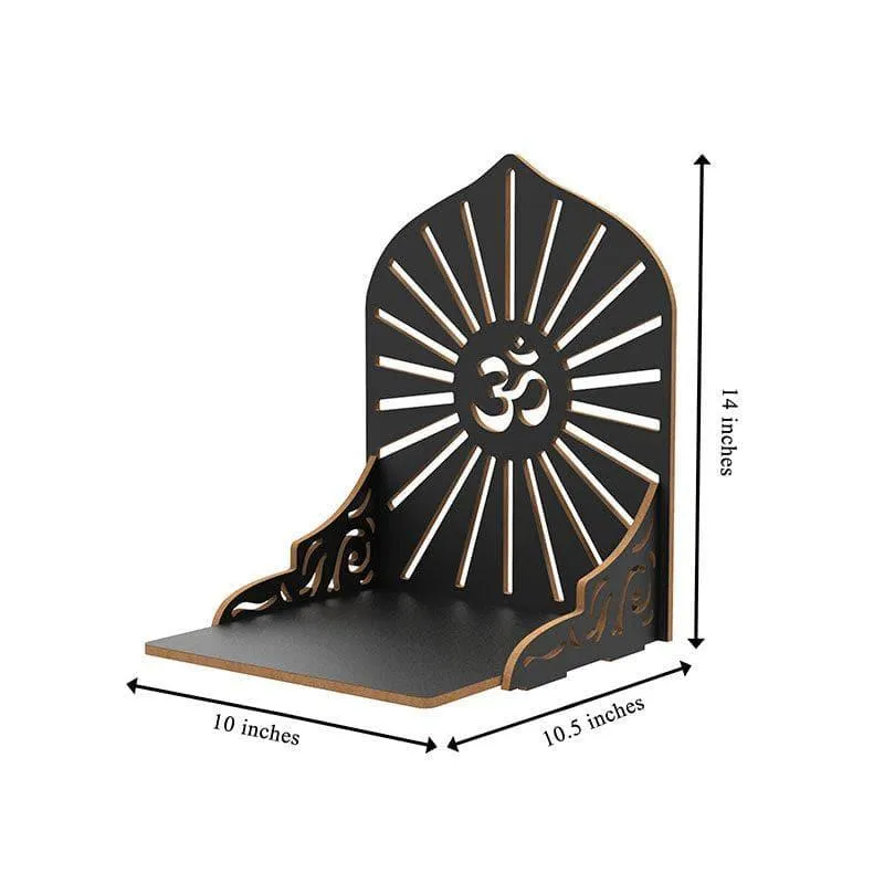 Divine Sanctuary Religious Wall Shelf - Black media 5