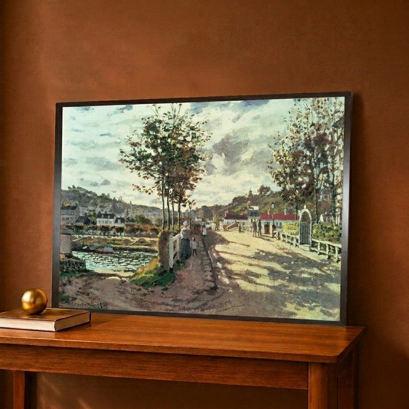 The Seine at Bougival Canvas Wall Painting - 12 x 9 Inches