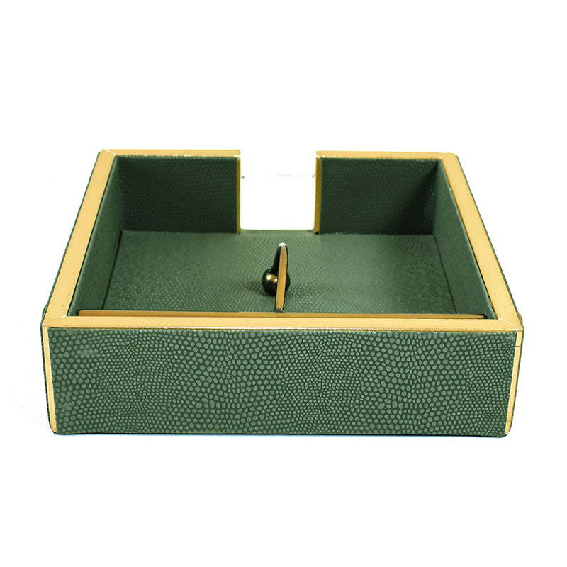 Tisquo Faux Leather Tissue Holder - Olive Green media 6