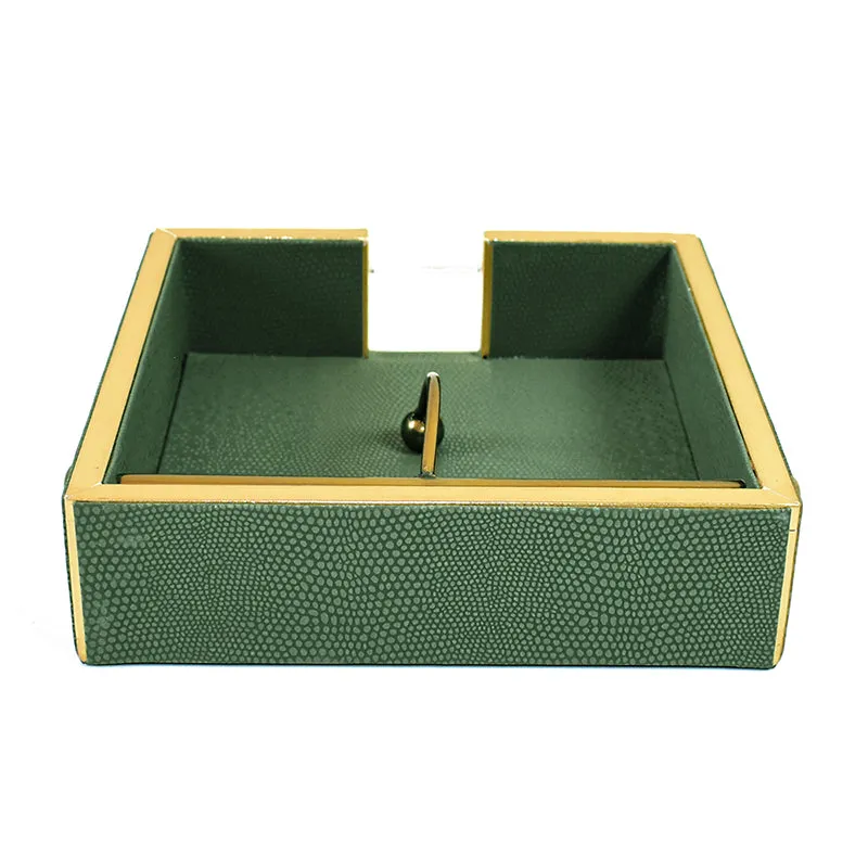 Tisquo Faux Leather Tissue Holder - Olive Green media 6