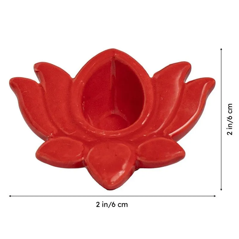 Ambuj Ceramic Diya - Set Of Four media 6