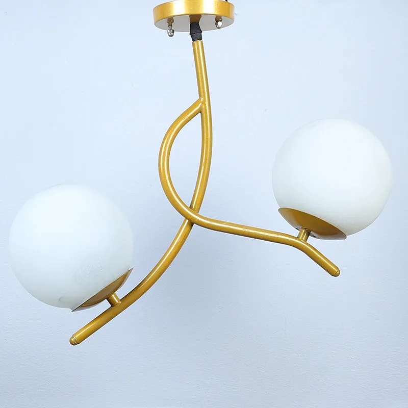 Pearl Duo Moon Iron Ceiling Lamp media 4