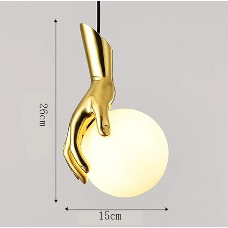 Luma Palm Resin And Glass Ceiling Lamp media 6