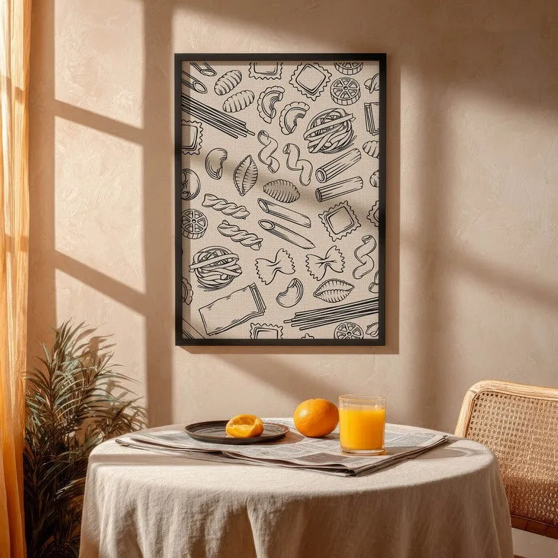 CulinaryDoodle Archival Canvas Wall Art - Black media 4