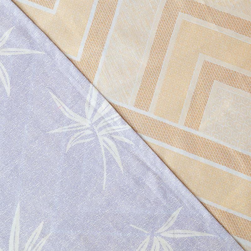 Neinia Printed Reversible Cotton Bedsheet (Beige,Lavender) - 170 TC media 6