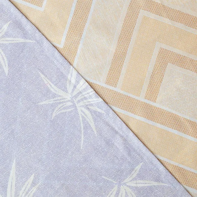 Neinia Printed Reversible Cotton Bedsheet (Beige,Lavender) - 170 TC media 6