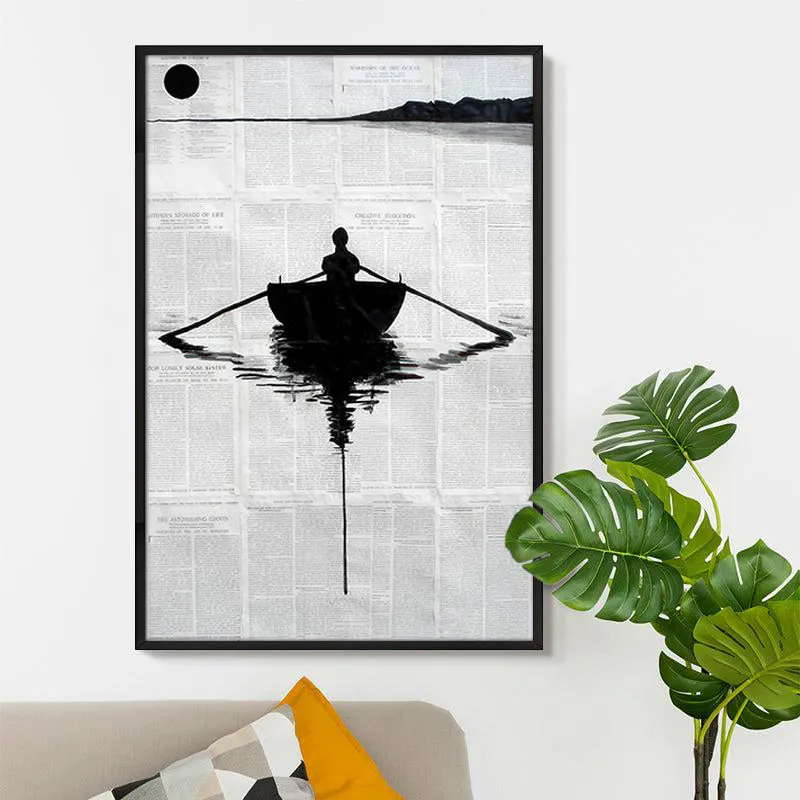 The Reflective Row Wall Painting With Frame media 5