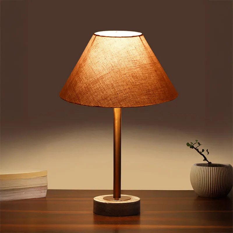 Cotin II Rodin Wooden Table Lamp - Grey,Copper,White media 1