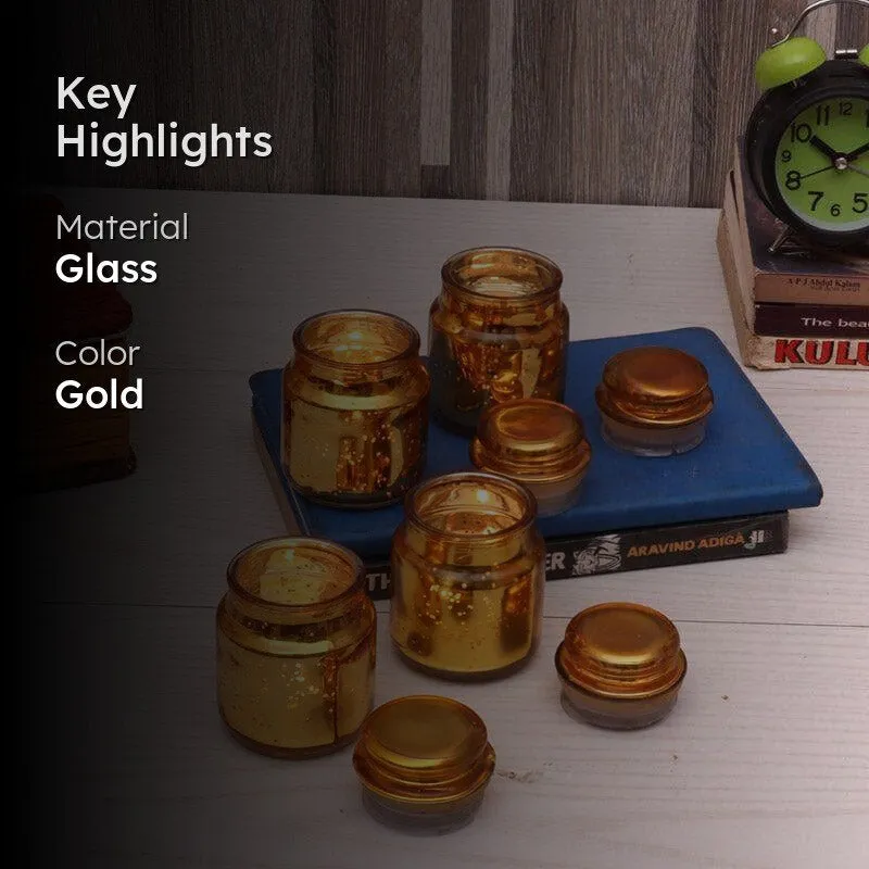 Tarusha Tealight Candle Holder (Gold) - Set Of Four media 2