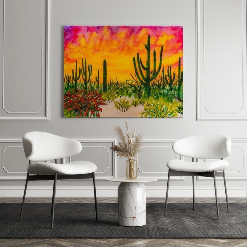 Arizona Gloaming Canvas Painting - Arina Yastrebova - Gallery Wrap