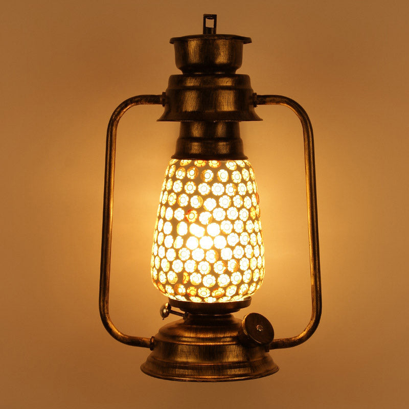 Navina Mosaic Lantern Iron Wall Lamp - Gold media 4