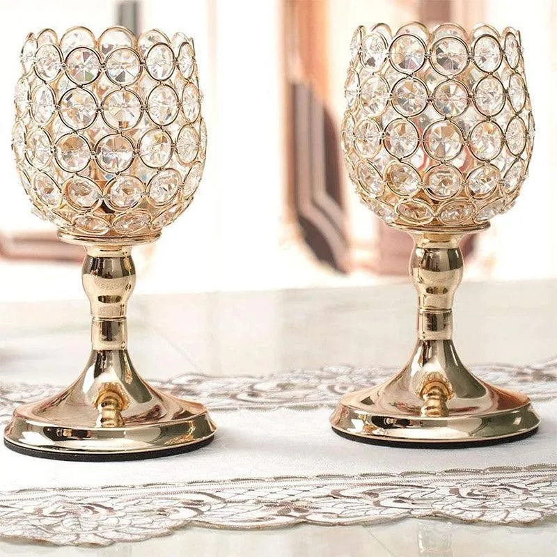 Trimero Crystal Tealight Candle Holder - Set Of Two media 3