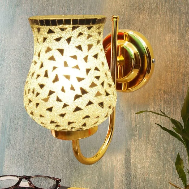 Galora Scatter Goblet Glass & Metal Wall Lamp media 1
