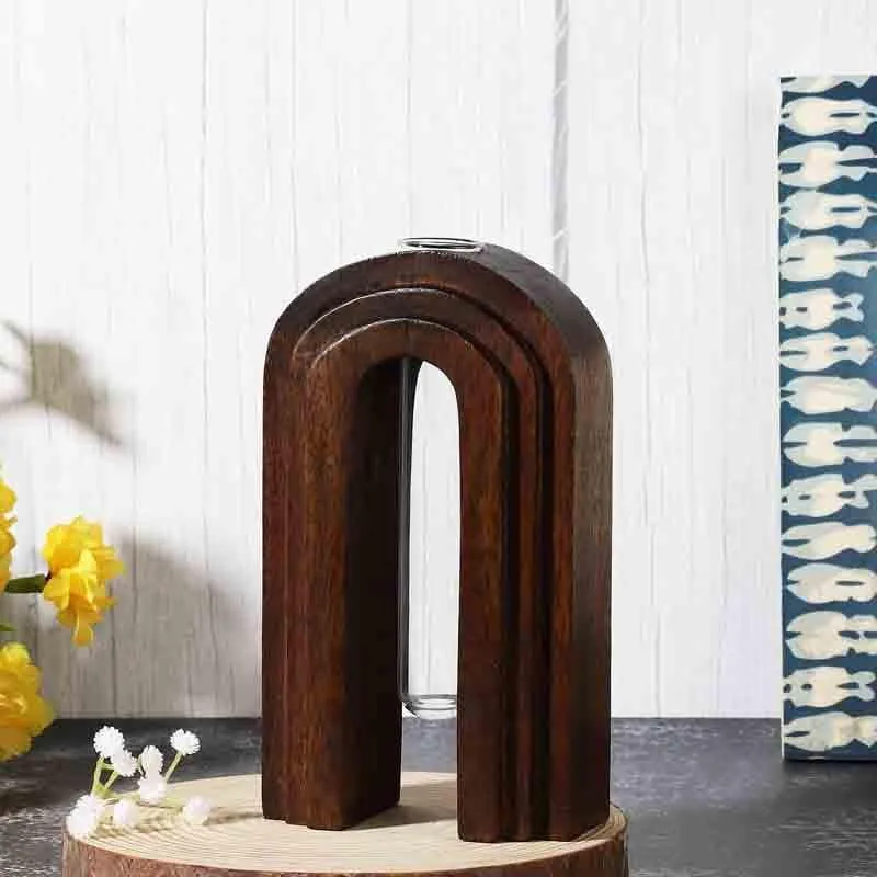 Inverted U Testube Planter - Dark Brown media 4
