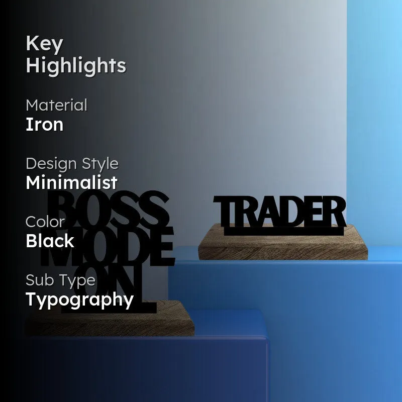 Trader's Triumph Typography Showpiece - Set Of Two media 2