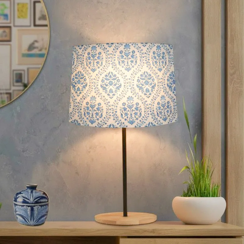 Druva Handpainted Fabric Table Lamp - Multicolor media 1