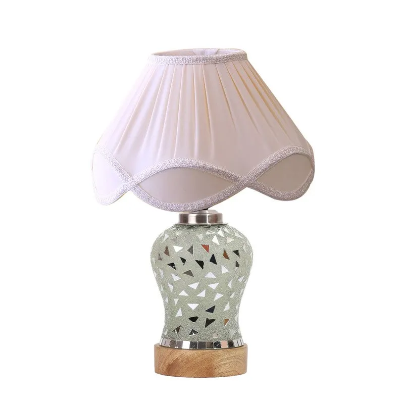 Liora Arc Pleated Wooden Table Lamp - Multicolor media 5