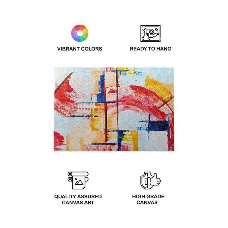 Happiness Abstract Canvas Painting - Gallery Wrap media 4