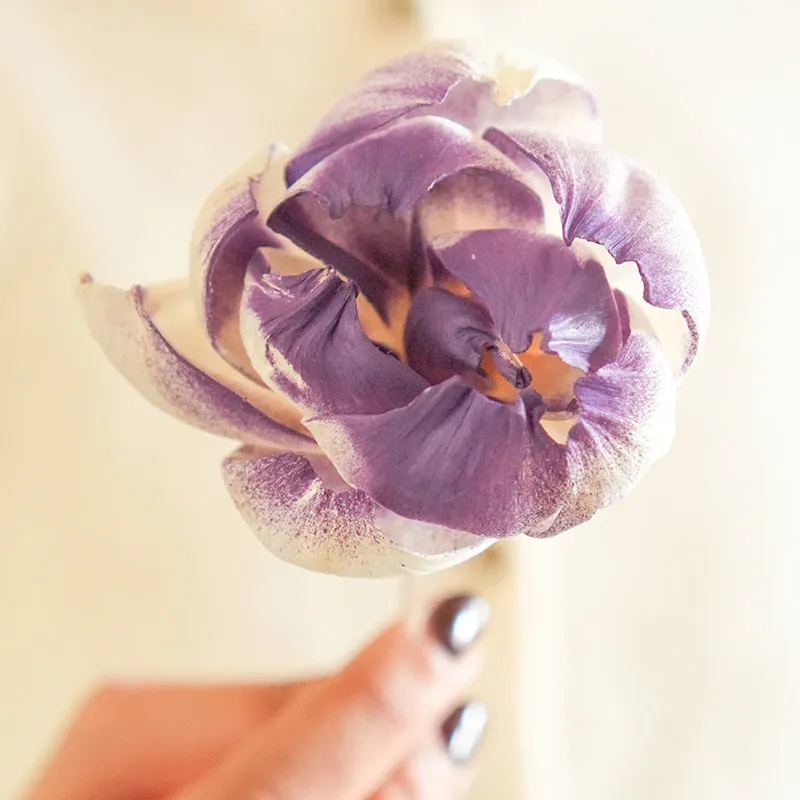 Artificial Peony Blooms Flower Stem (Purple) - Set Of Five media 5