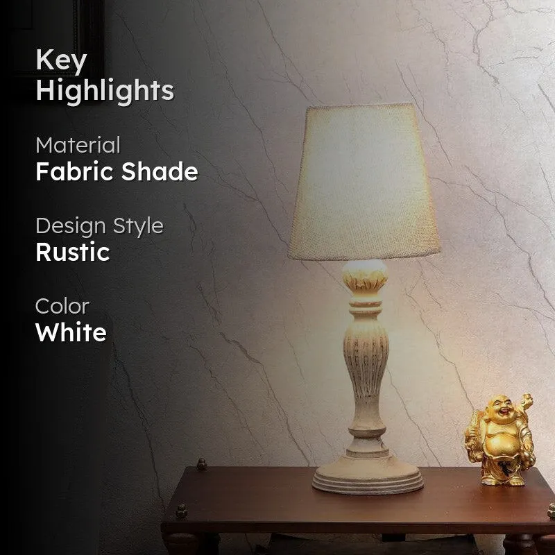 Maritza Vidara Fabric Table Lamp - White media 2