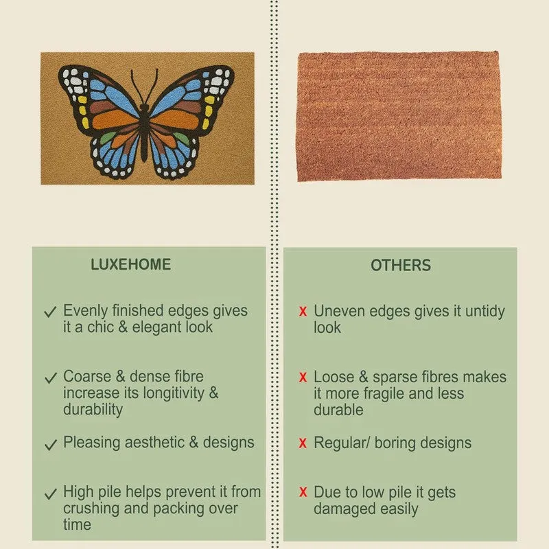 Butterfly Coir Door Mats - Brown media 7