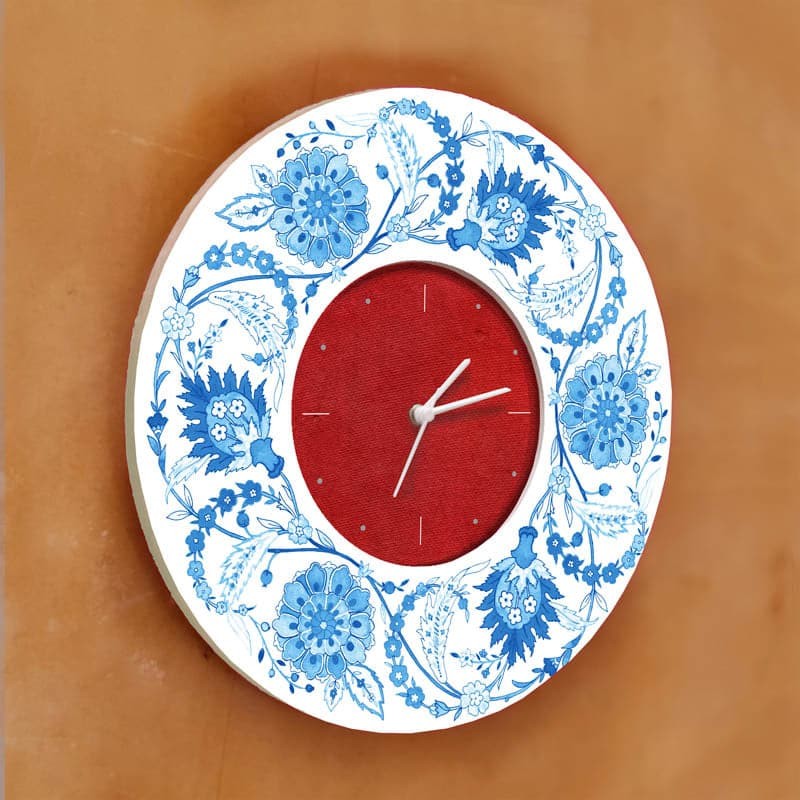 Ethnic Veli Handpainted Wall Clock media 4