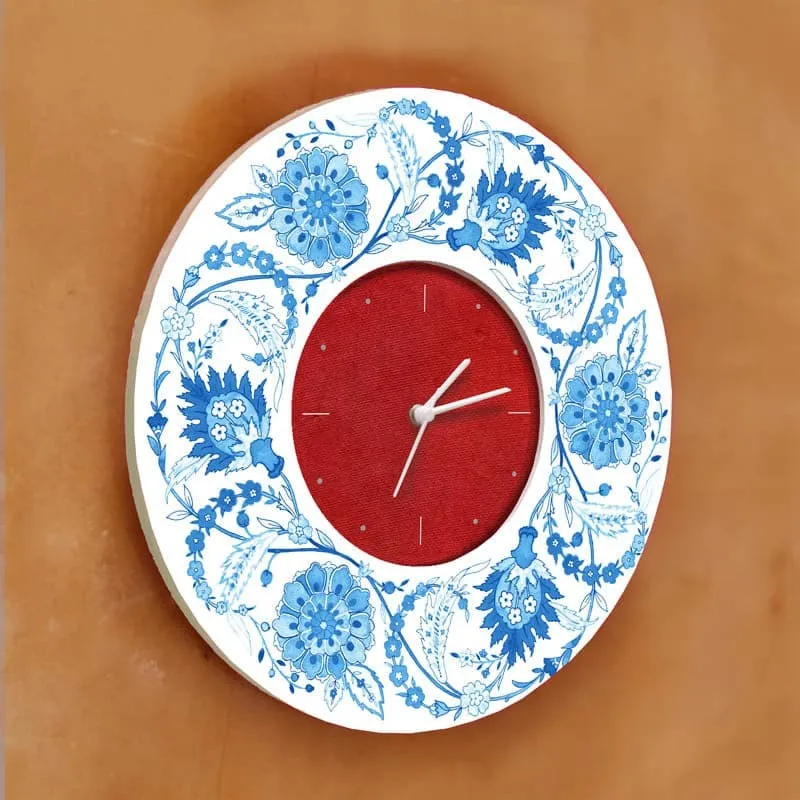 Ethnic Veli Handpainted Wall Clock media 4