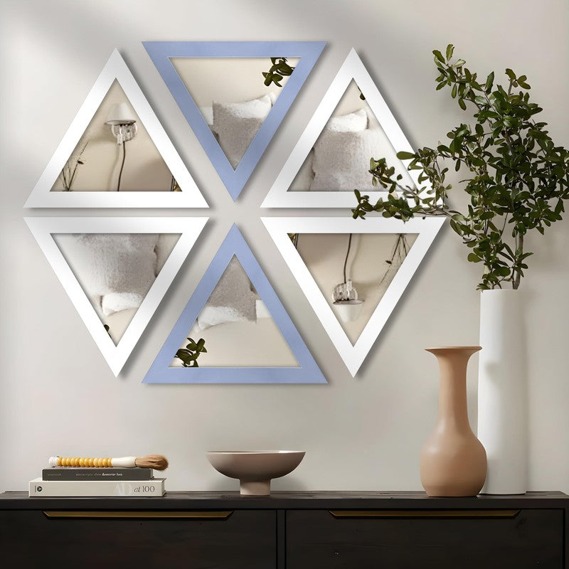 LuxeVertex Wall Mirror - Set Of Six