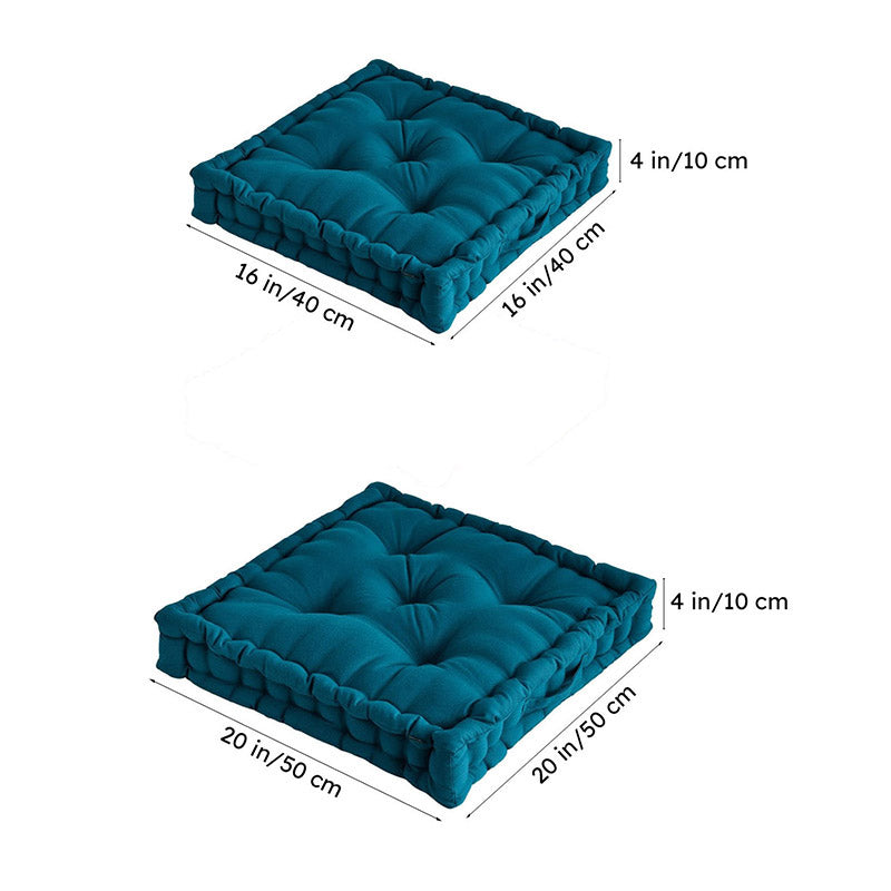 Marlon Cotton Floor Cushion (Botanical Green) - Set Of Two media 16