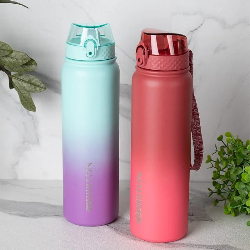 Hydrona Hot & Cold Thermos Water Bottle (Purple & Red, 1000 mL Each) - Set Of Two media 1