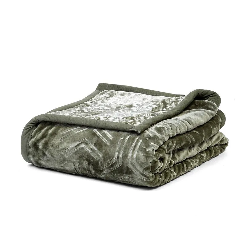 Monte Carlo Crimson Dreamscape Blanket (Green)- 800 GSM media 6
