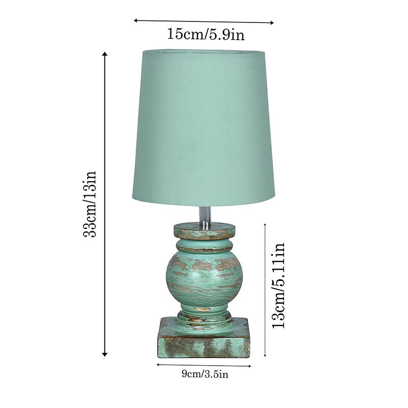 Minos Carved Fabric Table Lamp - Green media 6