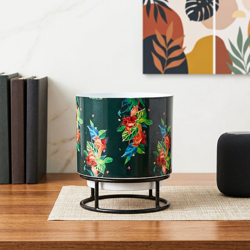 Green Nest Garden Metal Planter with Stand - Green