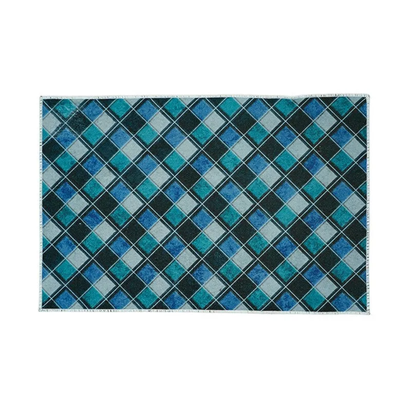 CleanLines Polyester Kitchen Floor Mats (Blue) - Set of Two media 7