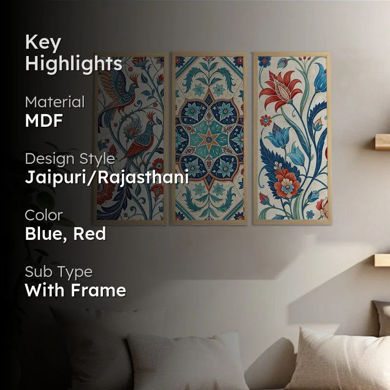 FloraGlow Wall Painting - Set Of Three media 2
