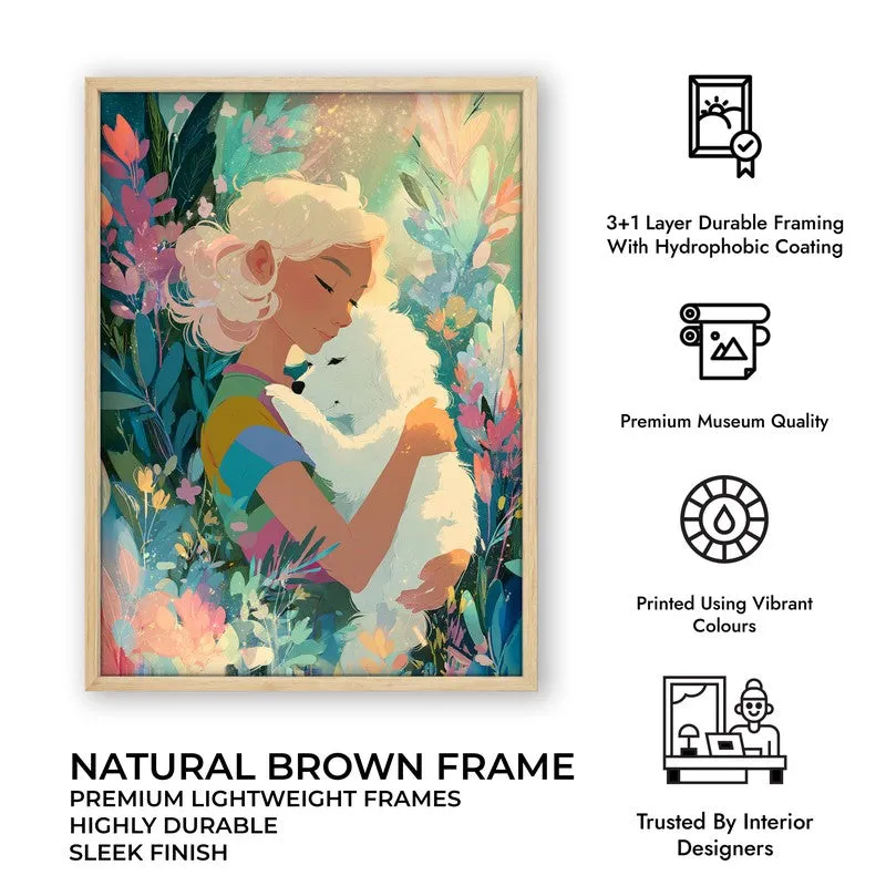 Tendera Canvas Wall Painting With Brown Frame media 10
