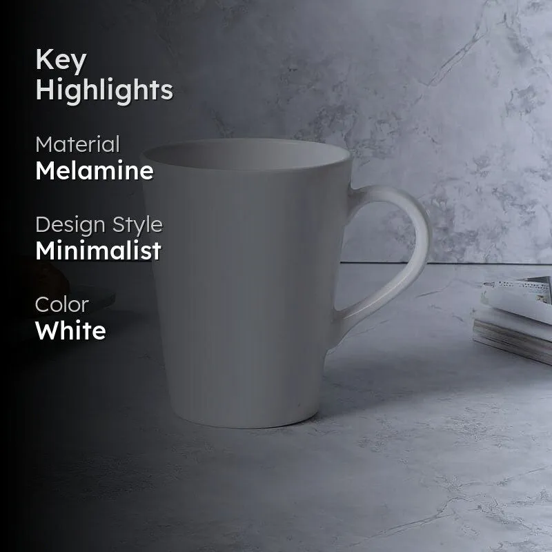 Chrosa Melamine Coffee Mug (400 mL/White) media 2