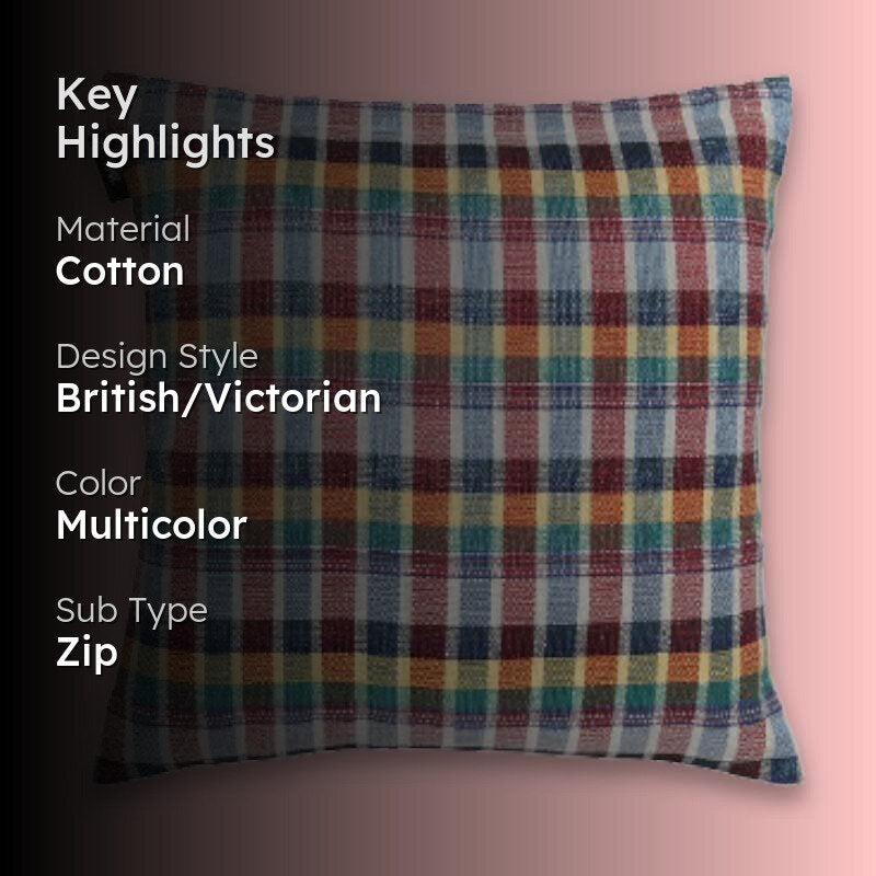 Buffalo Plaid Cushion Cover - Set Of Five media 2