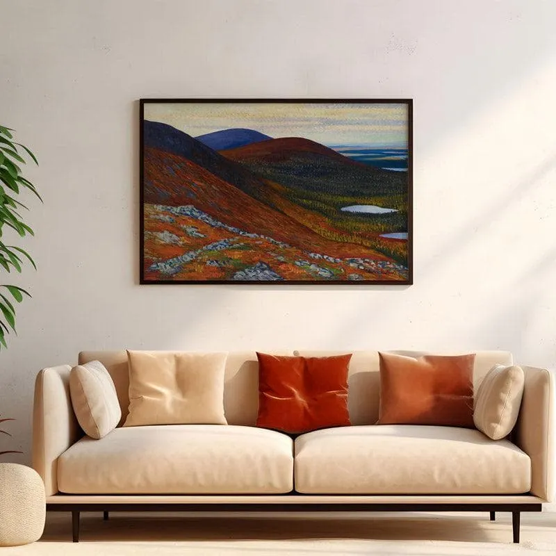 Autumn Wonder Landscape Canvas Wall Painting - Black Frame media 4